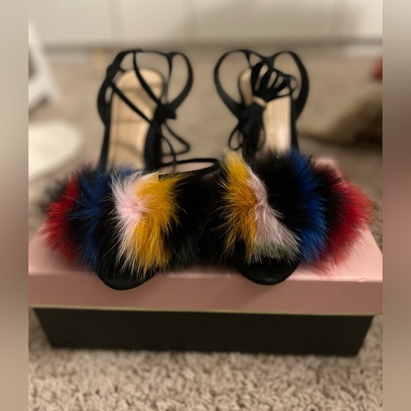 Loeffler Randall Nicolette Fox Fur Pump - Picture 3 of 9